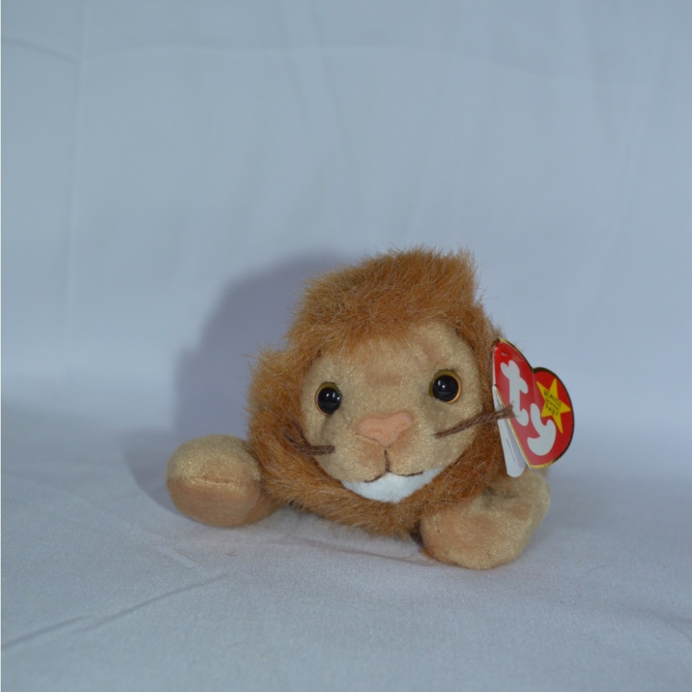 Roary the Lion Beanie Baby with Errors!